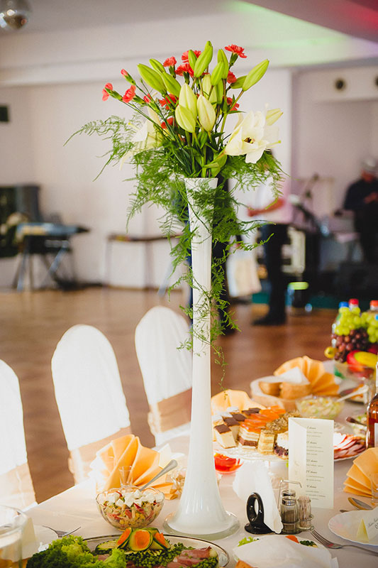 Przygotowana sala bankietowa